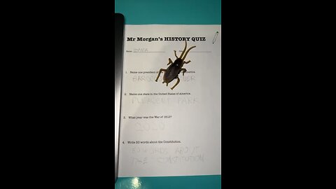 Grading 2nd Grader’s History Quiz