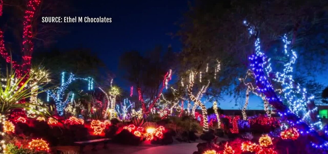 Ethel M's Valentine's light display