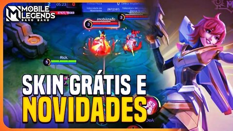 PASSE DO M4, SKIN ÉPICA GRÁTIS, DATA DA ATUALIZAÇÃO, REWORK DA HANNABI E MAIS | MLBB