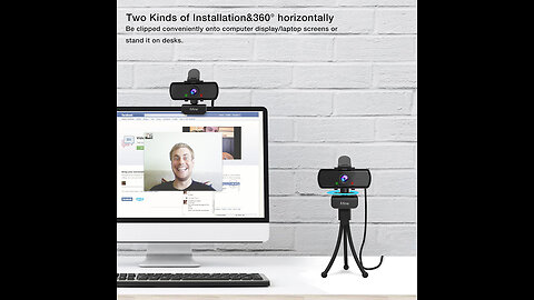 Full HD PC Webcam with Microphone, tripod, for USB Desktop & Laptop,Live Streaming