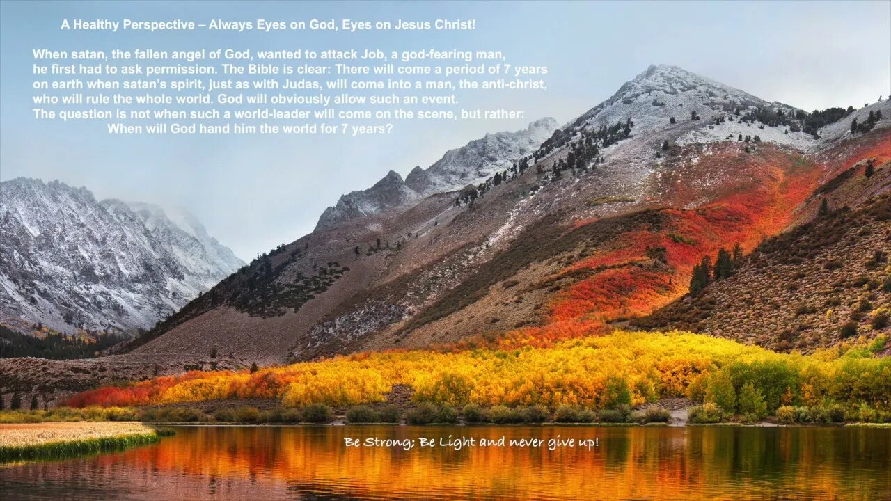 A Healthy Perspective–Eyes on God, Eyes on Jesus Christ