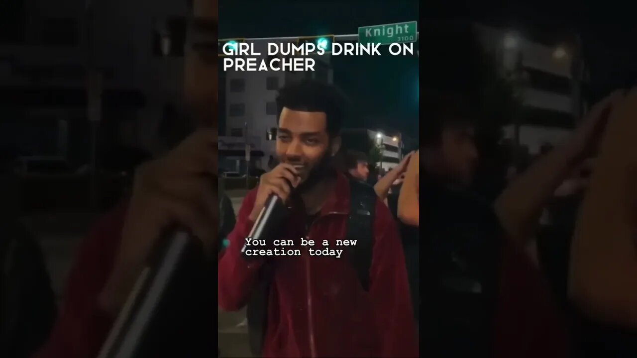 Girl Dumps Drink On Preacher