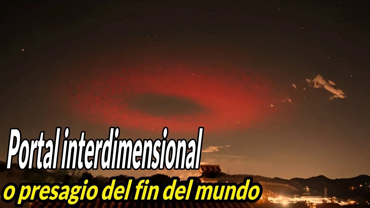 Misterioso anillo rojo en el cielo de Italia