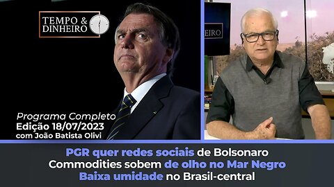 Commodities sobem de olho no Mar Negro. PGR quer redes sociais de Bolsonaro. Chuvas pontuais no Sul