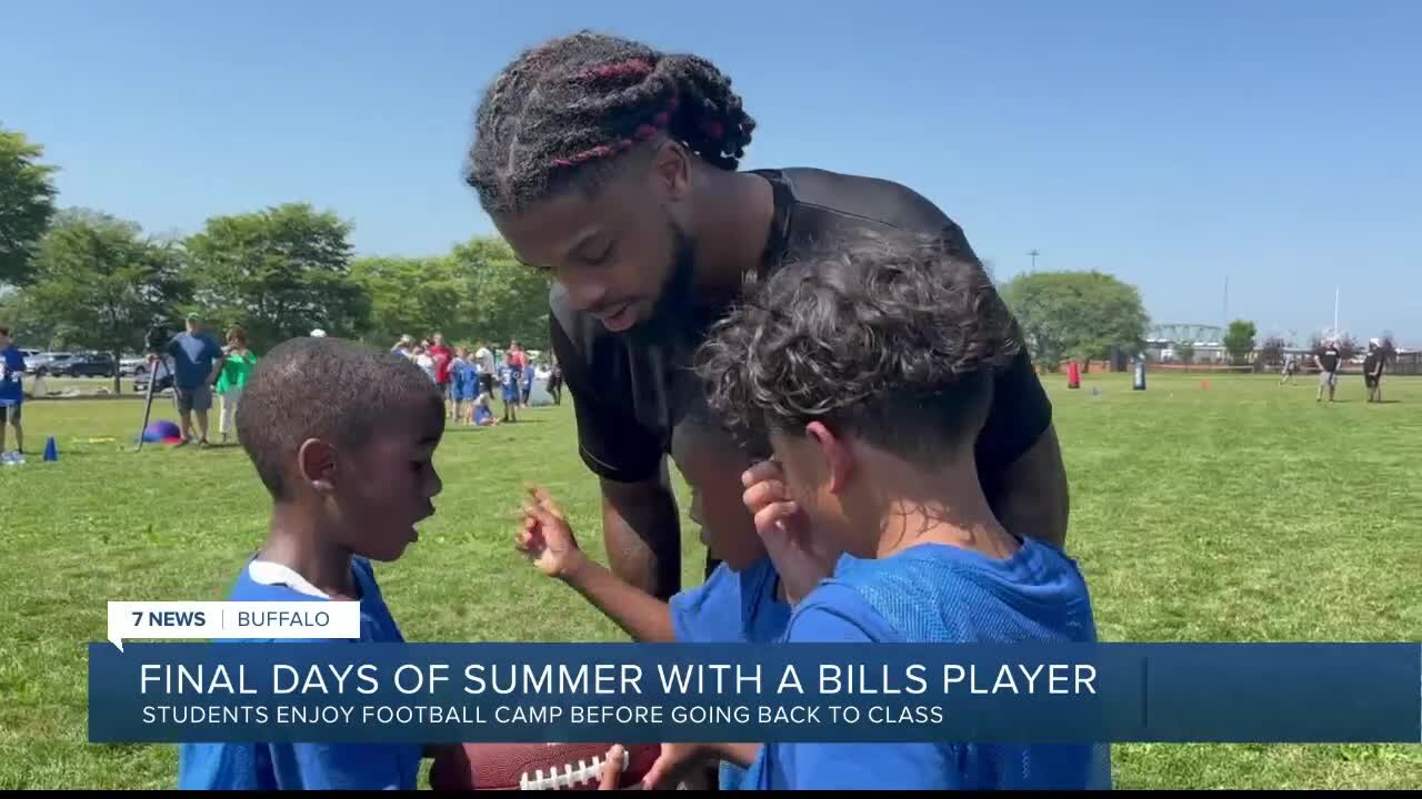 Buffalo Bills safety Damar Hamlin spends Labor Day getting kids ready to go back to school