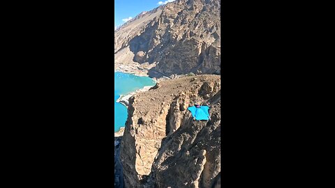 flying over attabad lake, Pakistan