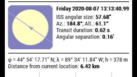 ISS transits the sun 8-7-20