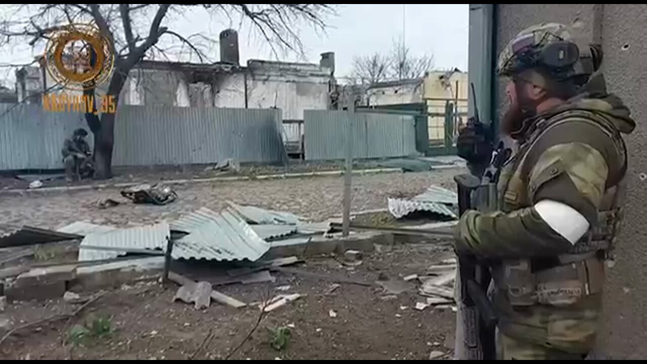 The work of Russian national guardsmen of Chechen origin during a special operation