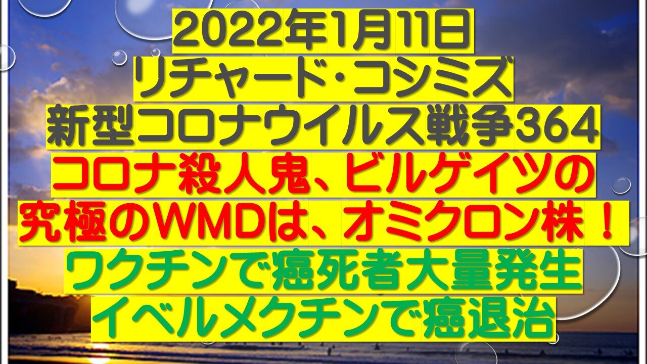 2022年1月１１日 リチャード・コシミズ 新型コロナウイルス戦争36４