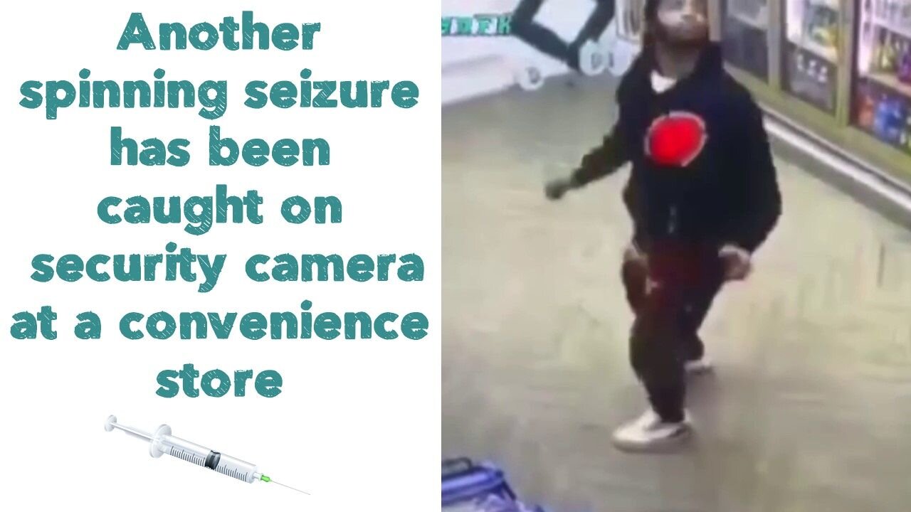 Another spinning seizure has been caught on security camera at a convenience store