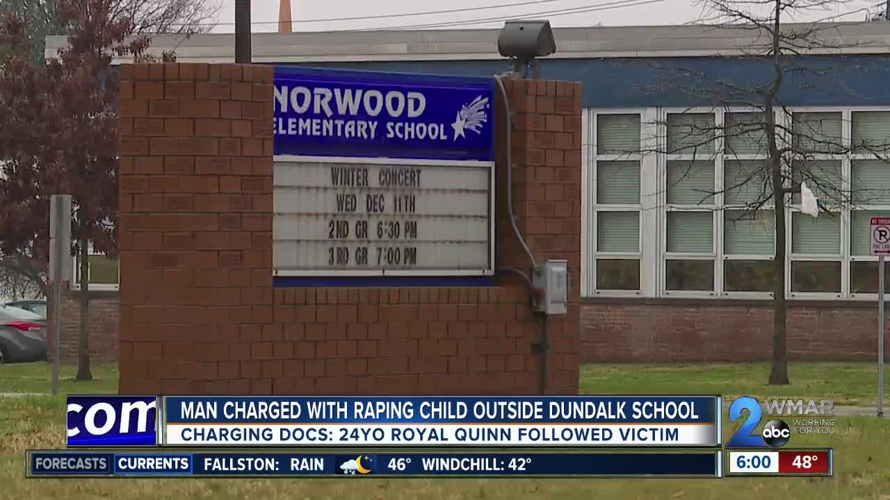 Convicted murderer charged with raping a child outside a Dundalk elementary school