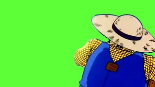 Farmer with a shotgun green screen