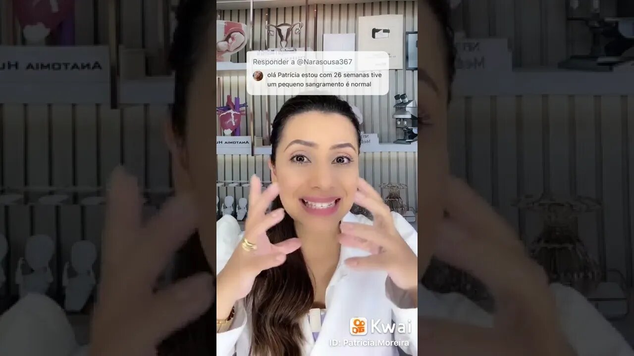 Estou com 26 semanas de gravidez e tive um pequeno sangramento é normal?