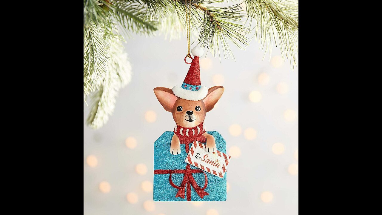 Christmas Dog Ornament