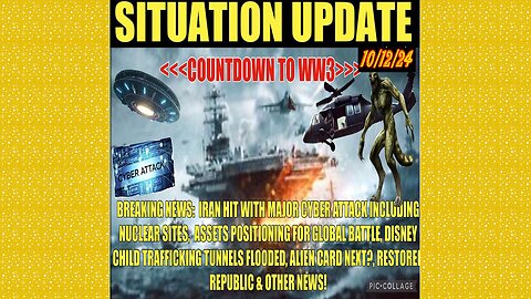 SITUATION UPDATE 10/12/24 - No way out, Iran Hit W/Cyberattack, Disney Flooded, New Vt Intel