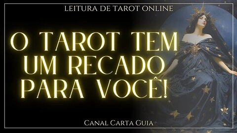 🤩 VOCÊ PRECISA OUVIR ESSA MENSAGEM DO TAROT! 🤩 🌟 LEITURA ONLINE DE TAROT🌛