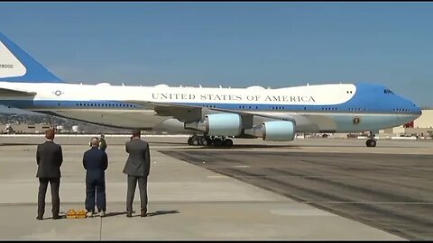 Biden arrives in San Diego, California.