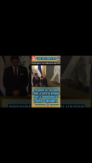 EL SALVADOR FIRMA CARTA DE INTENCIÓN CONTRA TRATA INFANTIL: NAYIB BUKELE Y EDUARDO VERÁSTEGUI FIRMAN