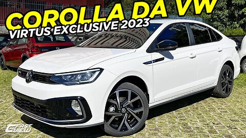NOVO VOLKSWAGEN VIRTUS EXCLUSIVE 2023 COM PREÇO DE COROLLA E ACABAMENTO DE POLO VALE A PENA?