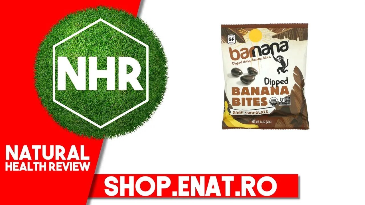 Barnana, Dipped Chewy Banana Bites, Dark Chocolate, 1.4 oz (40 g)