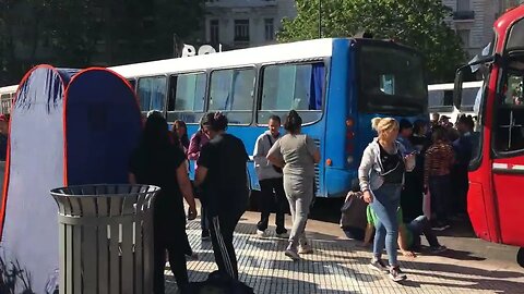 Manifestación del polo obrero en el Congreso