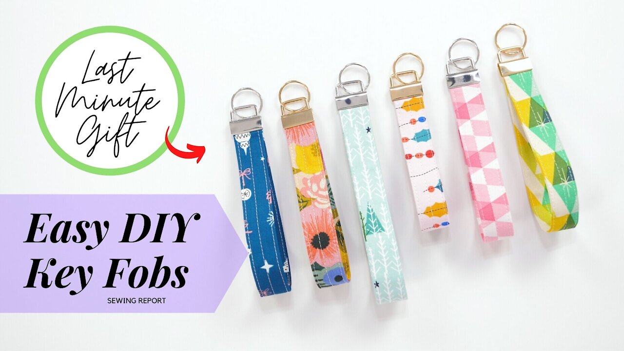 DIY Key Fob Wristlet Tutorial | Last Minute Gift Idea | Holiday Sew-Along