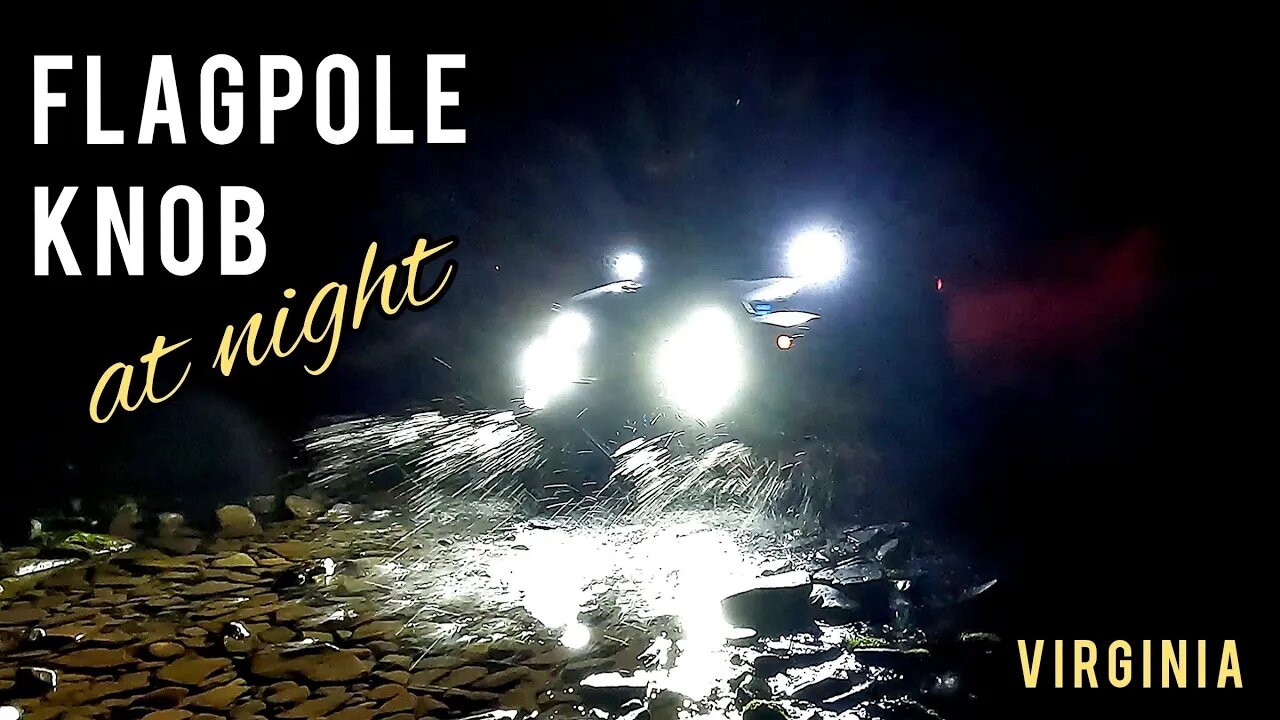 Flagpole Knob Offroad at Night - George Washington National Forest Virginia - Jeep JK Rubicon Recon