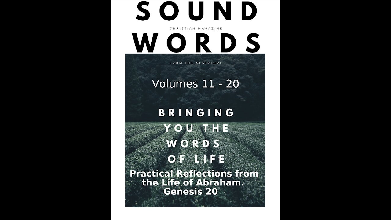 Sound Words, Practical Reflections from the Life of Abraham, Genesis 20