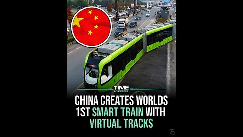 China ahead of the curve once again with the worlds first smart train that follows virtual tracks!