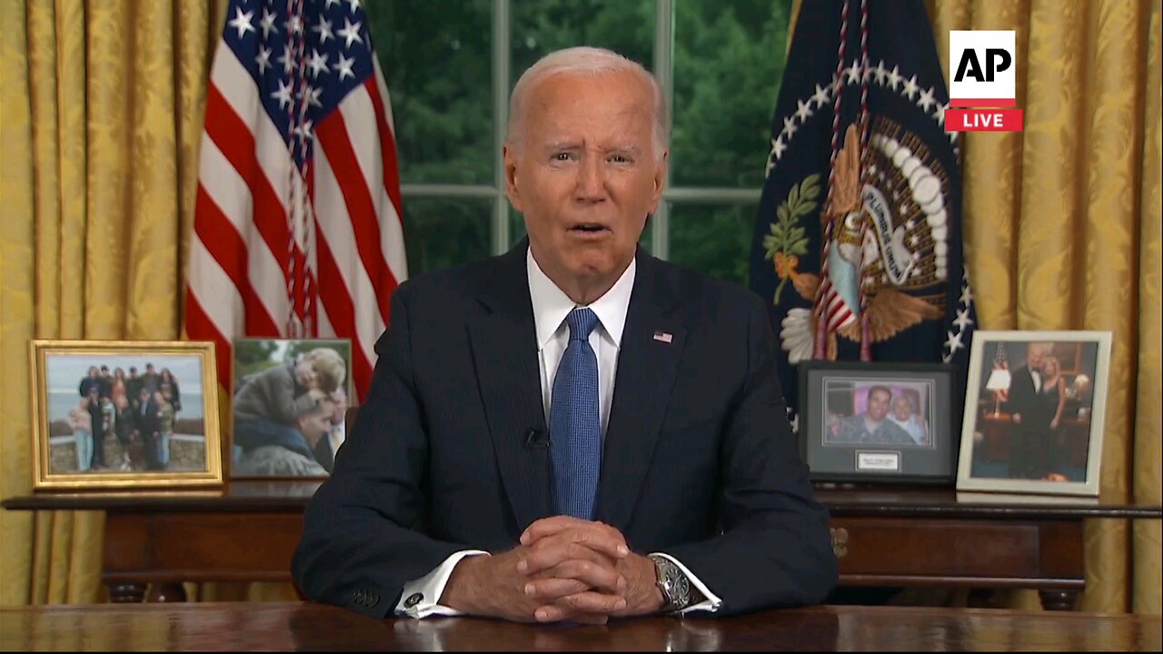 Joe Biden Delivers Oval Office speech after dropping out of 2024 election.mp4