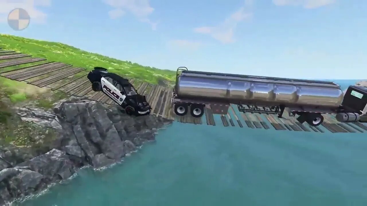 #Can get millions of bonus by suspension bridge can # # # single car crash simulator game commentary