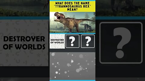 What does the name Tyrannosaurus Rex mean? #shorts #trivia #dinosaur #history #brainzonegames