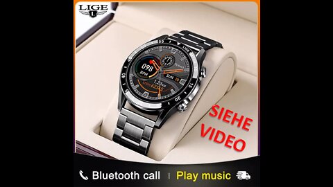 LIGE Smartwatch Herzfrequenz Blutdruck Erinnerung Sport Wasserfest Android & IOS