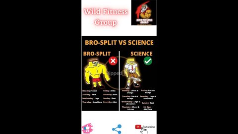 🔥Bro-split v/s science🔥#fitness🔥#wildfitnessgroup🔥#shorts🔥