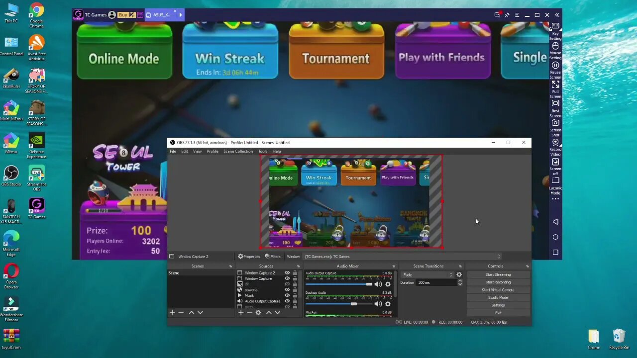 Mirroring Untuk Live Streaming Game Mobile Dari Android ke PC. NO Delay - OBS 2021