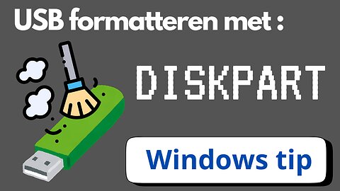 Windows tip: USB stick formatteren met Diskpart