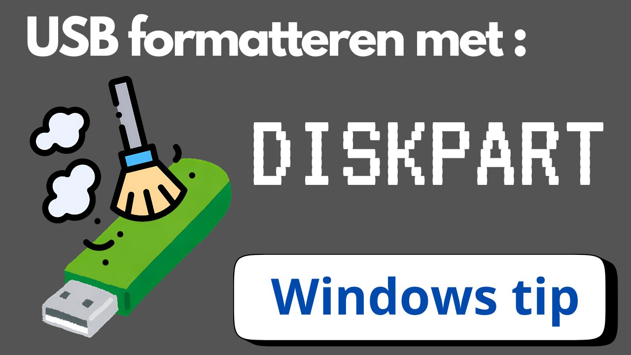 Windows tip: USB stick formatteren met Diskpart