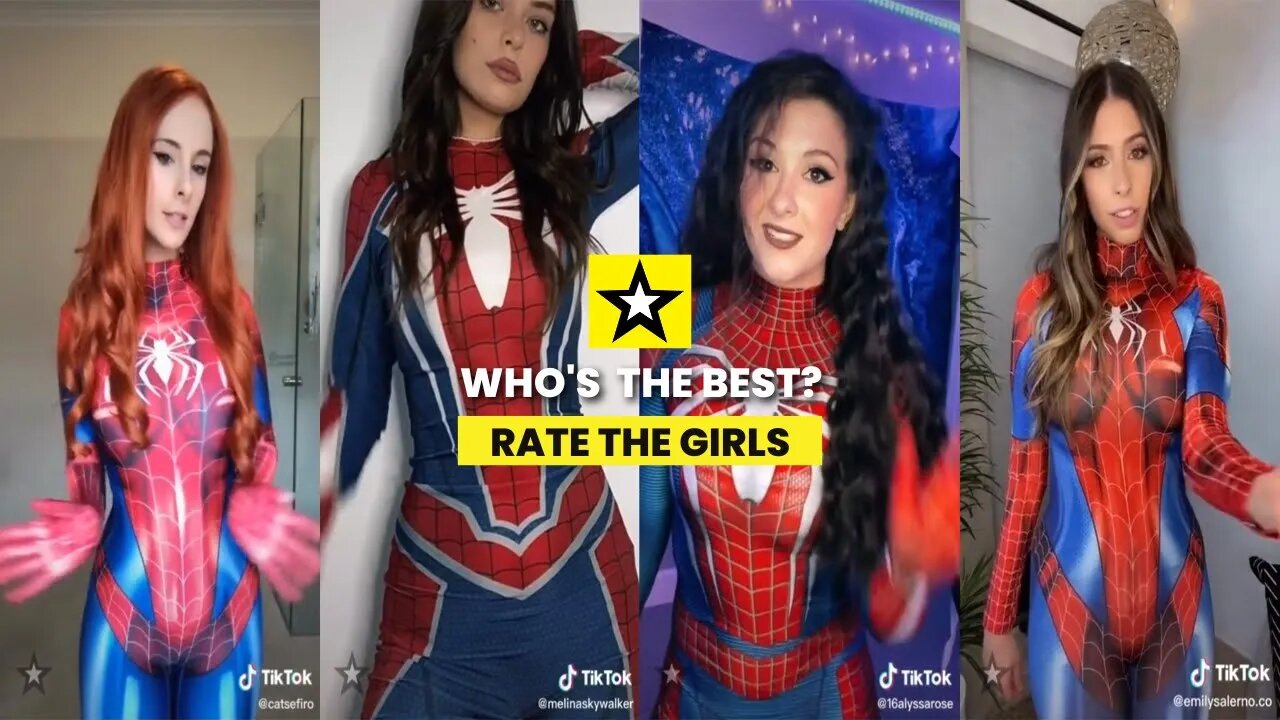 Rate the Girls: Best Spiderwoman TikTok Cosplay Contest #7 (Spiderman) 🕷💖