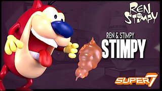 Super7 Ren and Stimpy Ultimates Stimpy Figure @TheReviewSpot