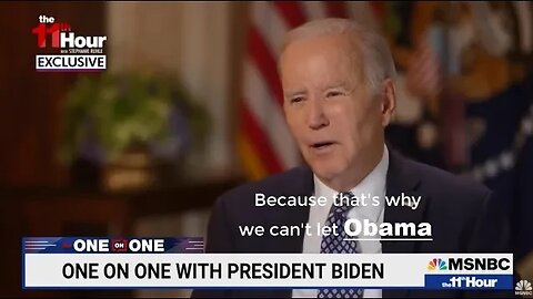 President Biden wants to stop 🛑 Obama in 2024