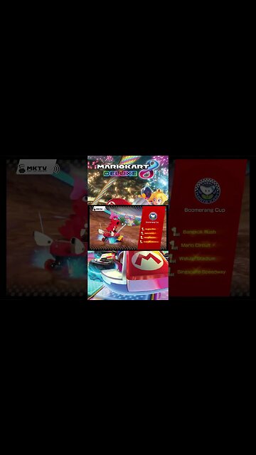 Mario Kart 8 Deluxe DLC Wave 4 - MKTV Highlight Reel #6 (Waluigi Stadium Mirror)