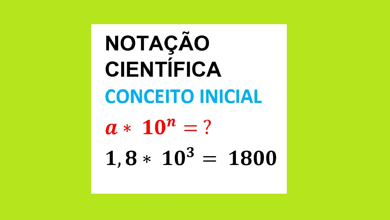 NOTAÇÃO CIENTÍFICA CONCEITO INICIAL - AULA 65