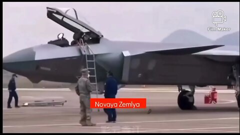 A close footage of China's J-20 stealth fighter