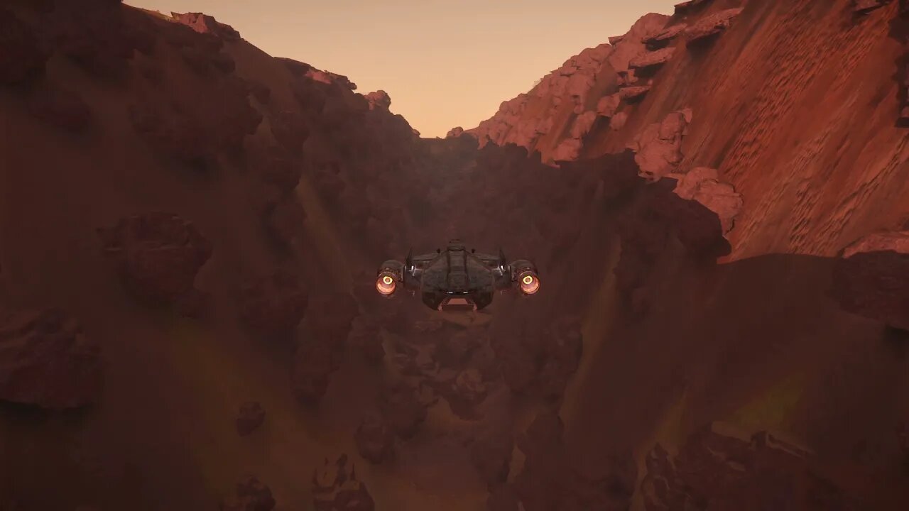 Star Citizen flying around Hurston new anomaly