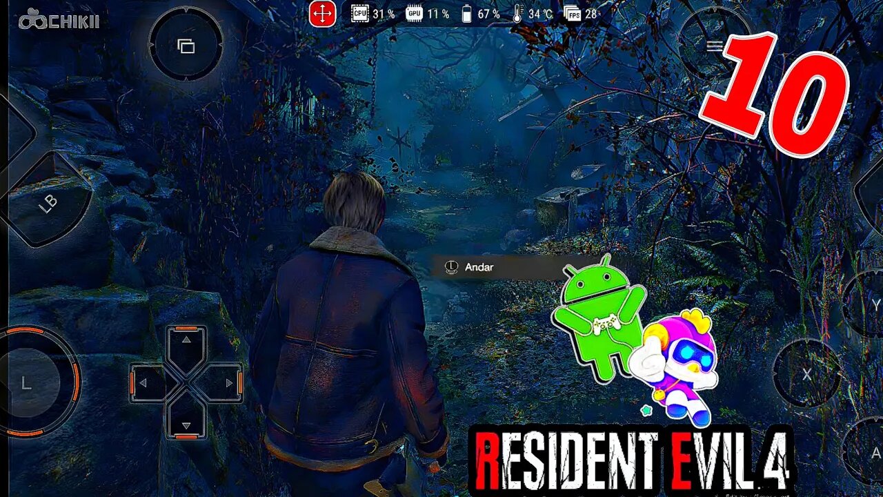 RESIDENT EVIL 4 REMAKE JOGANDO NO CELULAR| COM O APLICATIVO CHIKII EP10