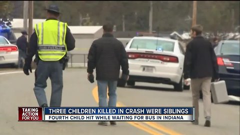 Charges filed against driver who hit, killed three siblings getting on school bus in Indiana