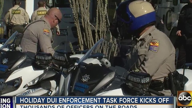 Holiday DUI task force kicks off in Phoenix