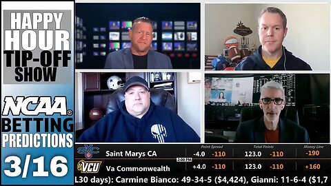 NCAA Tournament Predictions | College Basketball Betting Tips | Happy Hour Tip-Off Show for March 16