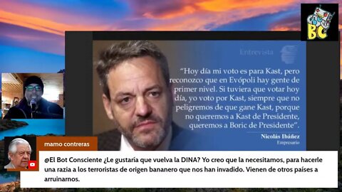 Nicolás Ibañez declara que le gusta Kast, pero quiere que gane Boric.... eeehhh....