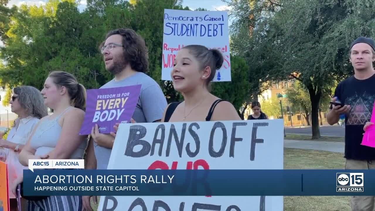 Abortion rights rally held at State Capitol following Friday's ruling